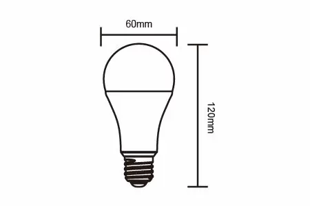 Dibujo de bombilla residencial LED LED-E2712WR9