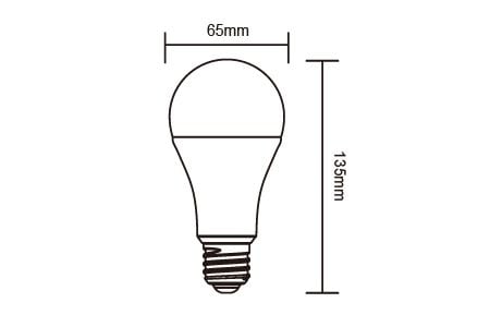 LED Residential Bulb LED-E2716N-EG Drawing