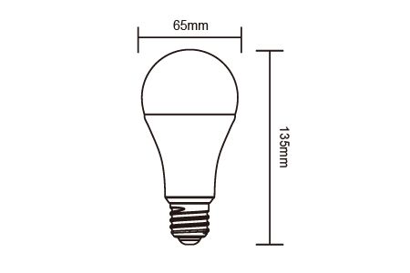 رسم لمبة LED السكنية LED-E2716W-EG