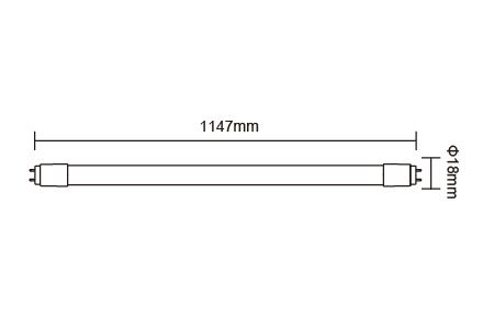 Dibujo del tubo LED LED-T514N