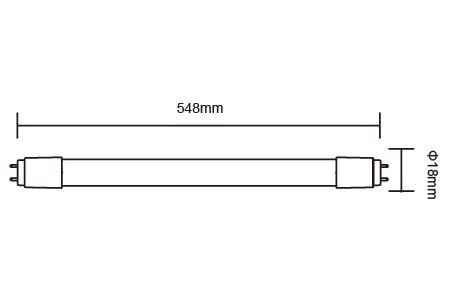 Dessin du Tube LED T5 7N