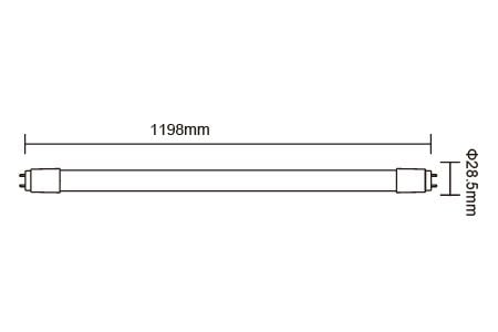 Dessin du Tube LED LED-T815DR1-MS