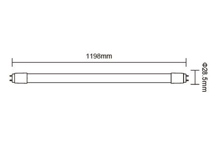 Dessin du tube LED LED-T818MT