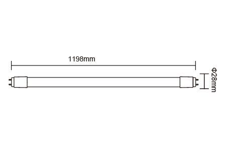 Dibujo del tubo LED LED-T820NR8