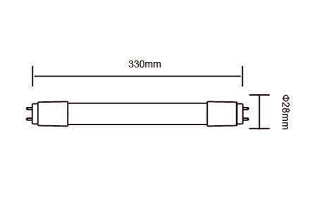 LED Tube LED-T85WR8 Drawing