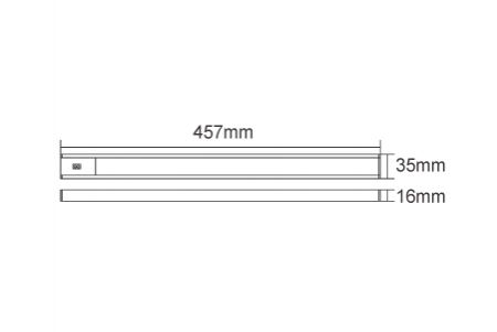 Dessin de la lumière LED Batten D-45LA10WHSR1