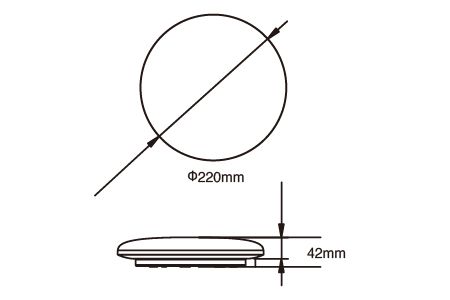 LED Ceiling Light LED-CEN16NR1 Drawing