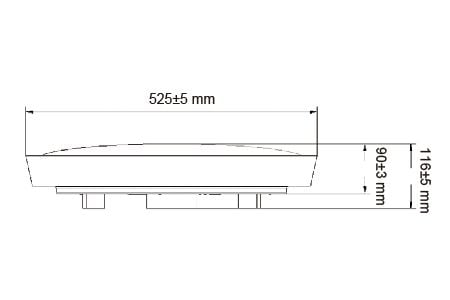 Dessin de la lumière de plafond LED D-CER50DM-LW