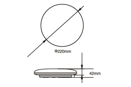 LED Ceiling Light LED-CEN12WR1 Drawing