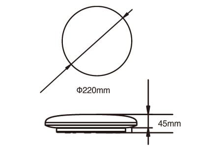 LED Ceiling Light LED-CEN16DIS Drawing