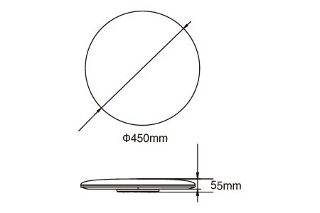 LEDシーリングライト LED-CEN50SW 図面