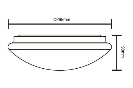 LED Ceiling Light LED-CES12DR3 Drawing