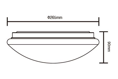 LED天井ライト LED-CES16DR3 図面