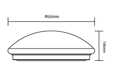 Đèn trần LED LED-CES50DMR3 Hình vẽ