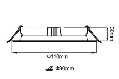 Desenho do Downlight LED D-9DOP8NMS