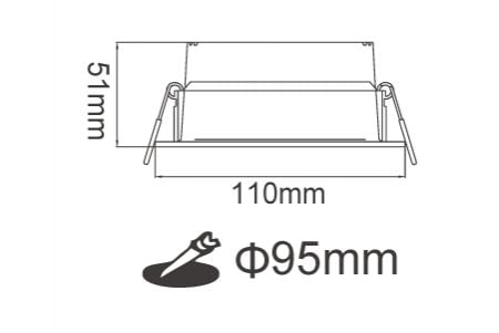 Dessin du Downlight LED D-9DOB9D