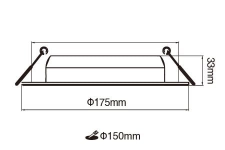 Desenho do Downlight LED-15DOP12DES