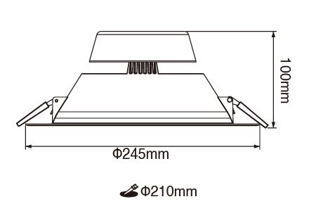 Bản vẽ LED Downlight LED-21DOP25N