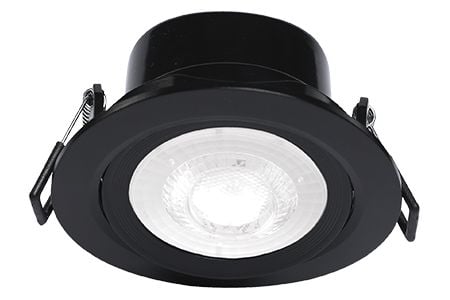 LED Ultra Slim Tiltable Tri-Colour Downlight Black 5W Daylight - LED Ultra Slim Tiltable Tri-Colour Downlight Black 5W Daylight