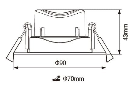 LED Downlight LED-7DOHU5DR2 Drawing