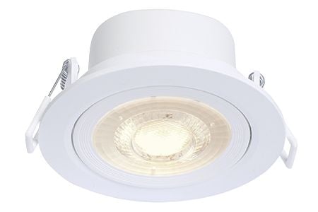 LED Ultra Slim Tiltable Tri-Colour Downlight White 5W Natural White - LED Ultra Slim Tiltable Tri-Colour Downlight White 5W Natural White