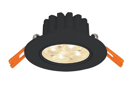 LED Downlight أسود Smile Ø70mm 5W أبيض دافئ - LED Downlight أسود Smile Ø70mm 5W أبيض دافئ
