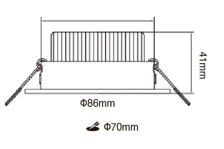 إضاءة داونلايت LED-7DOL5WR1 رسم