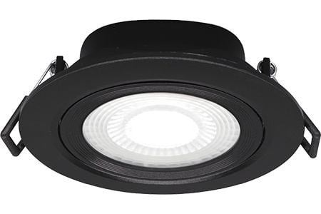 LED Ultra Slim Tiltable Tri-Colour Downlight Black 8W Daylight - LED Ultra Slim Tiltable Tri-Colour Downlight Black 8W Daylight