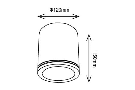 LED Downlight LED-CEB24D-BK Drawing