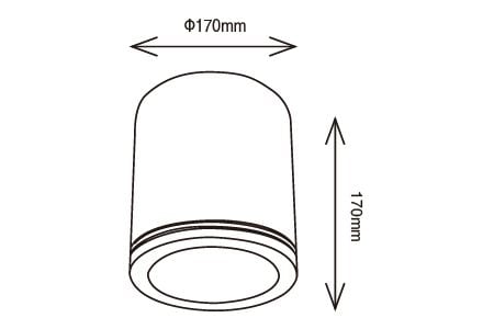 LED Downlight LED-CEB30DBKR1 Drawing