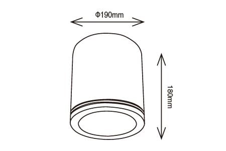 Desenho da Luminária LED-CEB45DBKR1