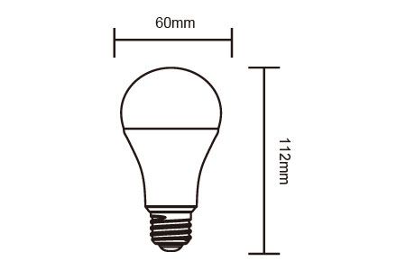 LED Filament Bulb LED-E14ED4TAR3 Drawing