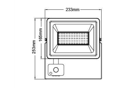 Dessin du projecteur LED OD-SEFL30DR1