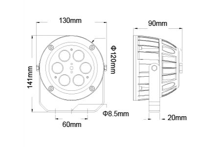 Projecteur de jardin LED OD-3177SP Dessin
