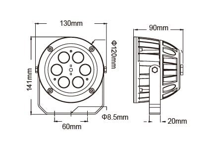 Projecteur de jardin LED OD-3177 Dessin