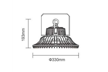 LED High Bay Light LED-HIBAY100DR5 Drawing