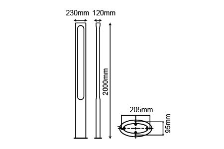 Lumière de jardin LED haute OD-1502 Dessin