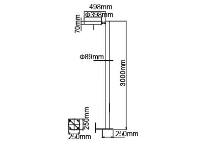 Lumière de jardin LED haute OD-1505 Dessin