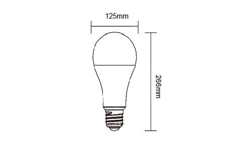 LED High Power Bulb D-E2750DR2 Drawing