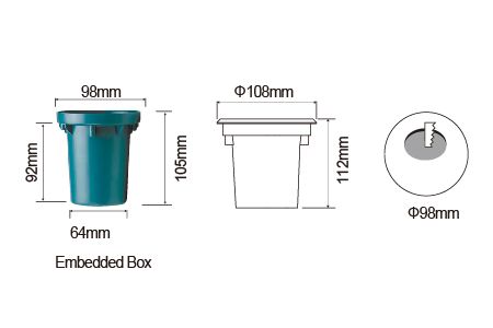 Schéma de la lumière LED encastrée OD-4123BR5