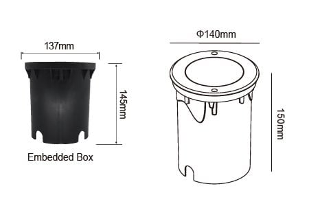 Luminaire encastré LED OD-4139 Dessin