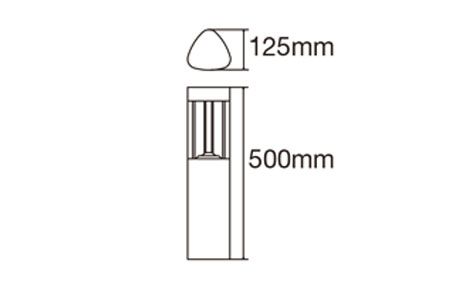 LED Lawn Light OD-3150R2 Drawing