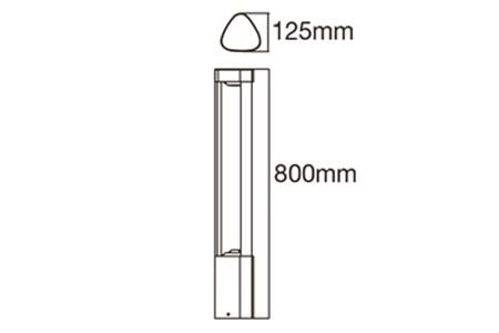 Dessin de la lumière de pelouse LED OD-3168R2