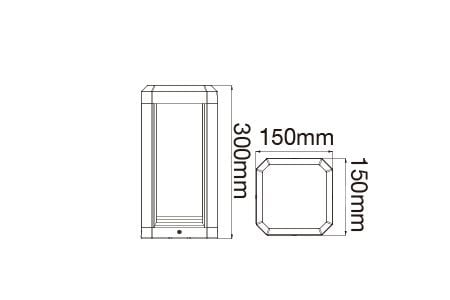 Dessin de la lumière de pelouse LED OD-3180-30