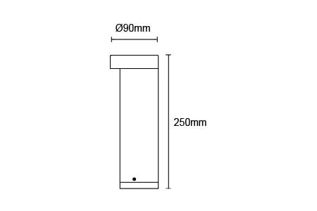 Dessin de la lumière de pelouse LED OD-3182-25