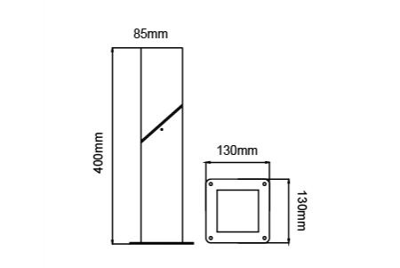 LED Lawn Light OD-3200-40 Drawing