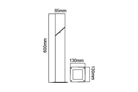 LED Lawn Light OD-3200-60 Drawing