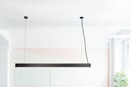 LEDリニアペンダントライト ブラック スリムライン 接続可能 オフィスライト 24W 自然光 - LEDリニアペンダントライト ブラック スリムライン 接続可能 オフィスライト 24W 自然光