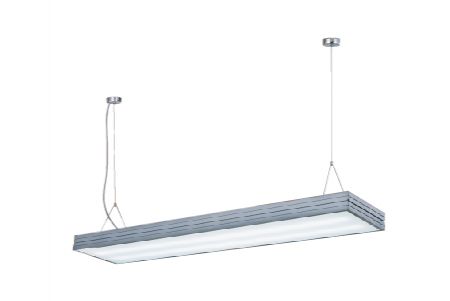 LEDデュアルチューブT8ペンダントライト シルバー 4フィート - LEDデュアルチューブT8ペンダントライト シルバー 4フィート