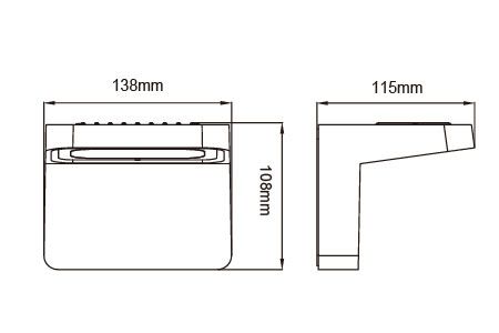LED Outdoor Wall Light E-2354 Drawing